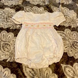 Mia Juiliana Smocking Baby Romper 12m